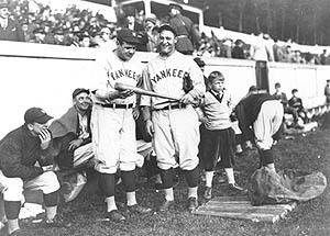 Ruth & Gehrig at West Point in 1927 (Wikimedia Commons)